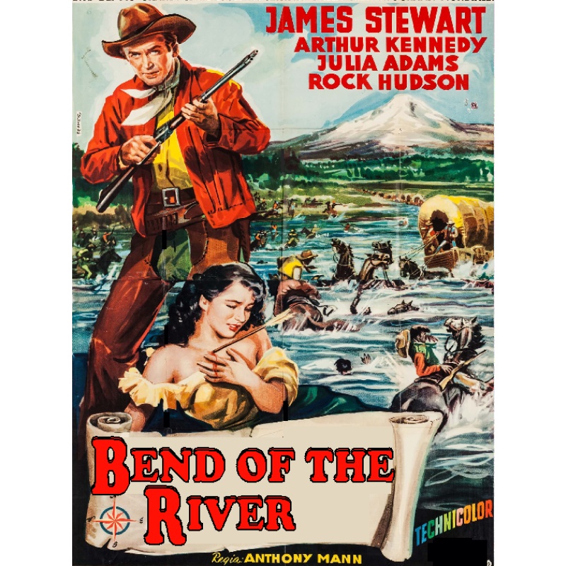 BEND OF THE RIVER (1952) James Stewart Julie Adams Rock Hudson
