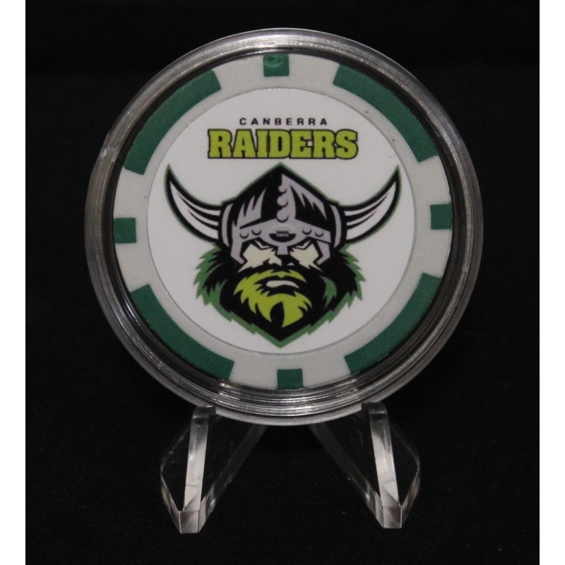 Poker Chip Card Guards Protectors - Canberra Raiders
