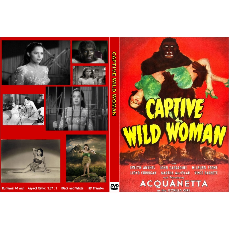CAPTIVE WILD WOMAN (1943) Aquanetta John Carradine