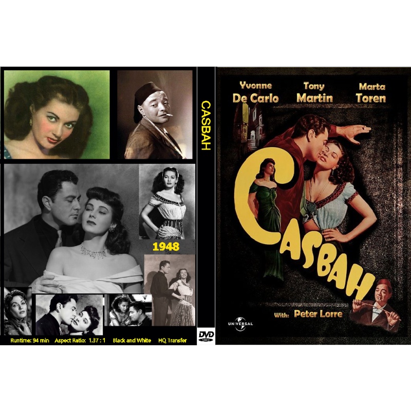 THE CASBAH (1948) Yvonne De Carlo Tony Martin Peter Lorre
