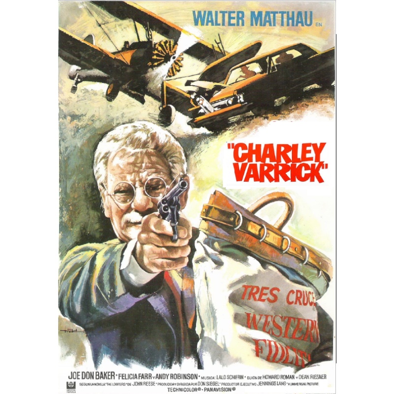 CHARLEY VARRICK (1973) Walter Matthau Felicia Farr