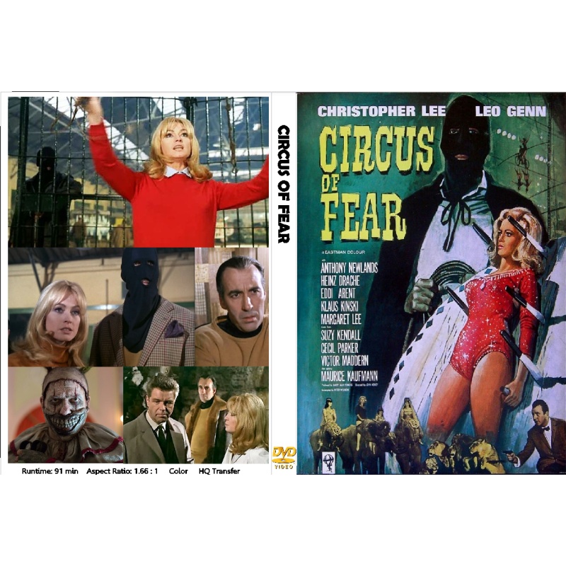 CIRCUS OF FEAR (1966) Christopher Lee Klaus Kinski Suzy Kendall