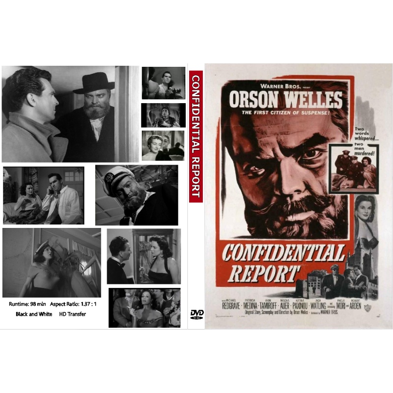 CONFIDENTIAL REPORT aka Mr. ARKADIN (1955) Orson Welles