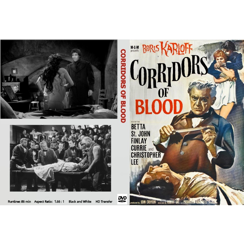CORRIDORS OF BLOOD (1958) Boris Karloff Christopher Lee