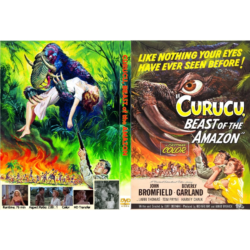 CURUCU, BEAST OF THE AMAZON 1956) John Bromfield, Beverly Garland, Tom Payne