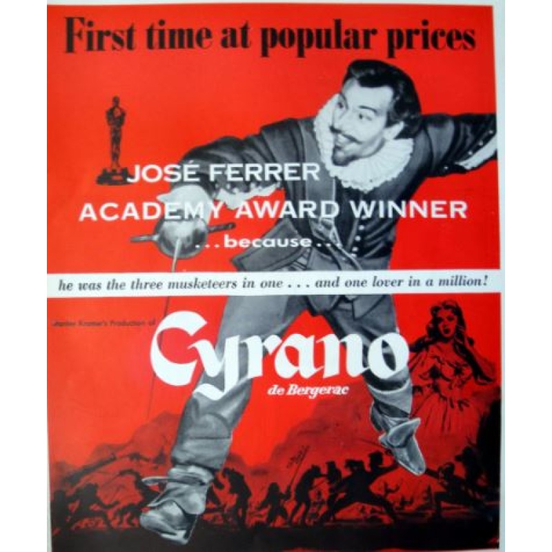 Cyrano de Bergerac Jose Ferrer Mala Powers  1950