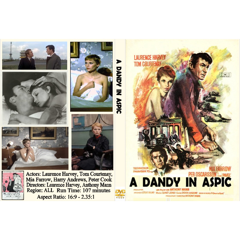 A DANDY IN ASPIC (1968) Laurence Harvey Mia Farrow Tom Courtney