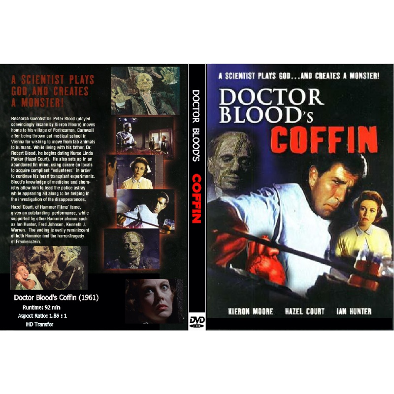 DOCTOR BLOOD'S COFFIN (1961) Kieron Moore Hazel Court