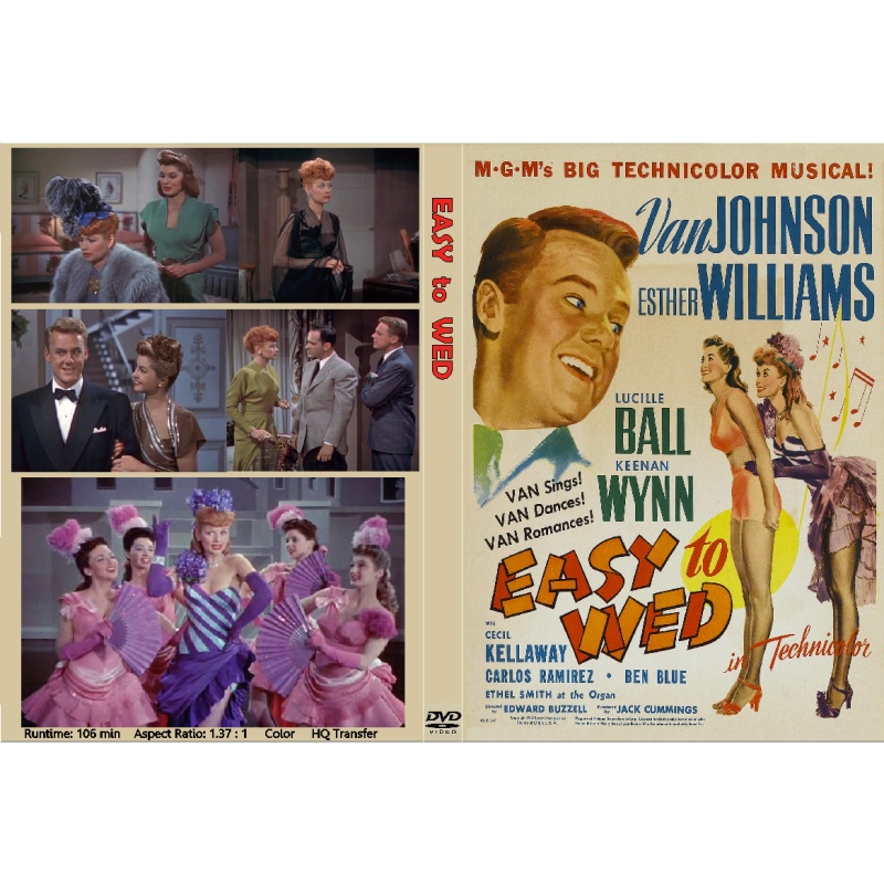 EASY TO WED (1946) Lucille Ball Van Johnson Esther Williams