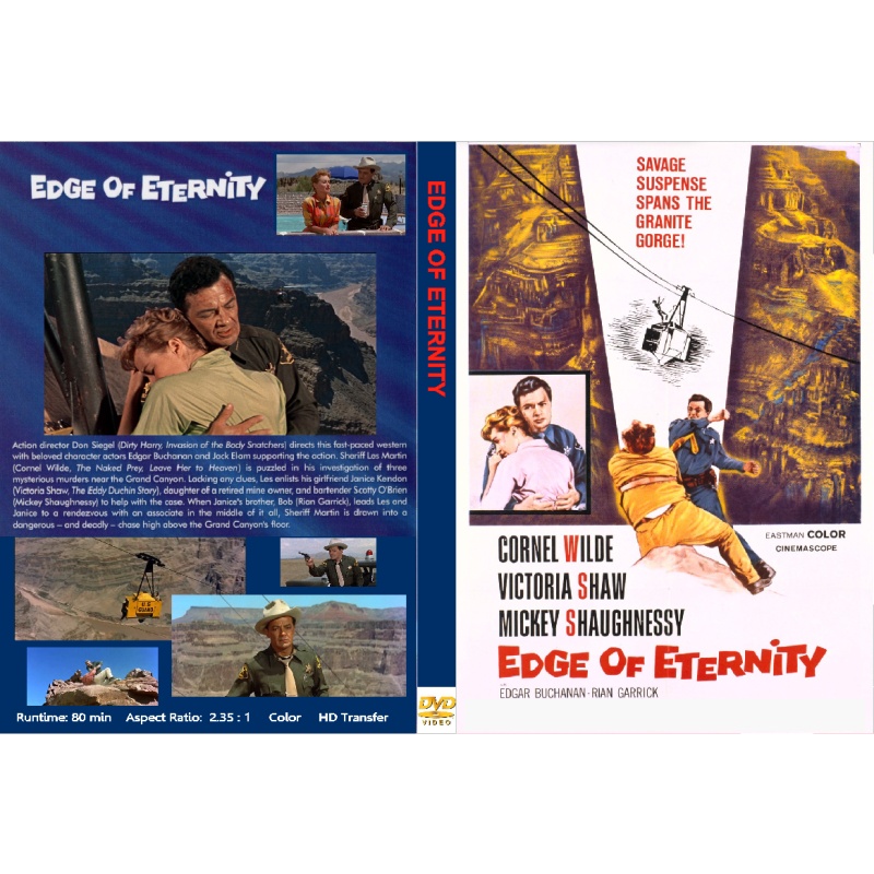 EDGE OF ETERNITY (1959) Cornel Wilde Victoria Shaw Jack Elam