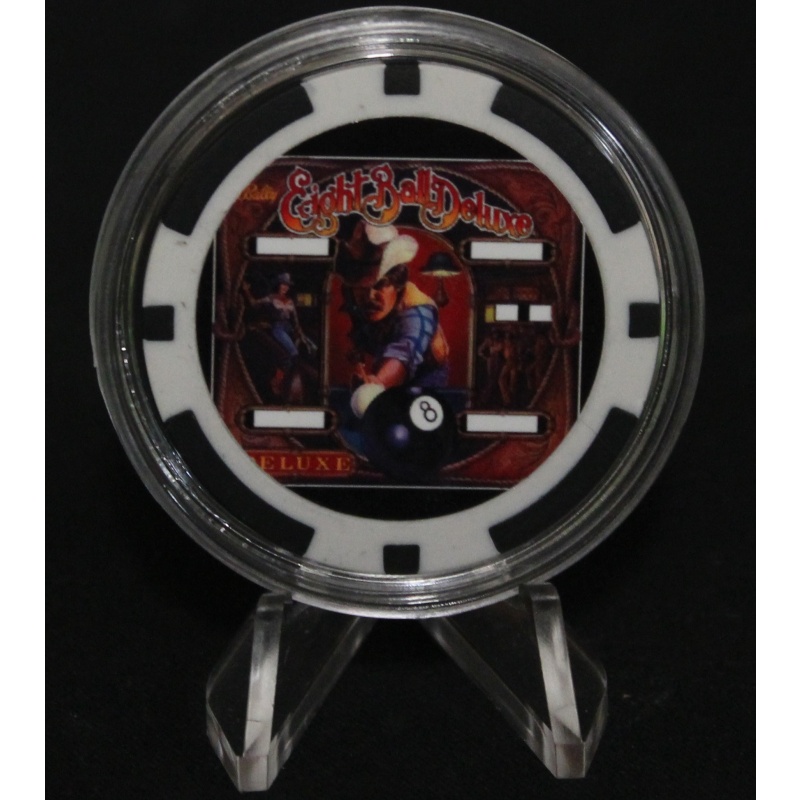Poker Chip Card Guards Protectors - Eight Ball Deluxe Pinball