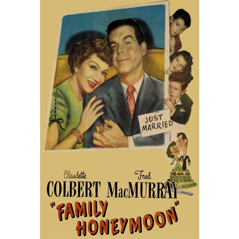 Family Honeymoon 1948.  Claudette Colbert, Fred MacMurray,
