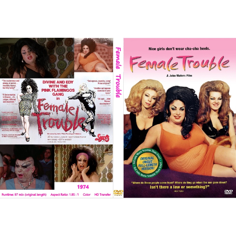 FEMALE TROUBLE (1974) a  JOHN WATERS FILM with DIVINE