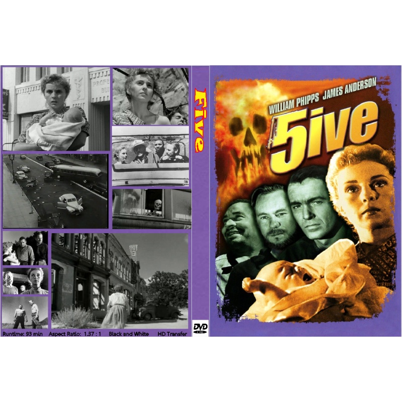 FIVE (1951) American horror science fiction film that was produced, written, and directed by Arch Oboler.