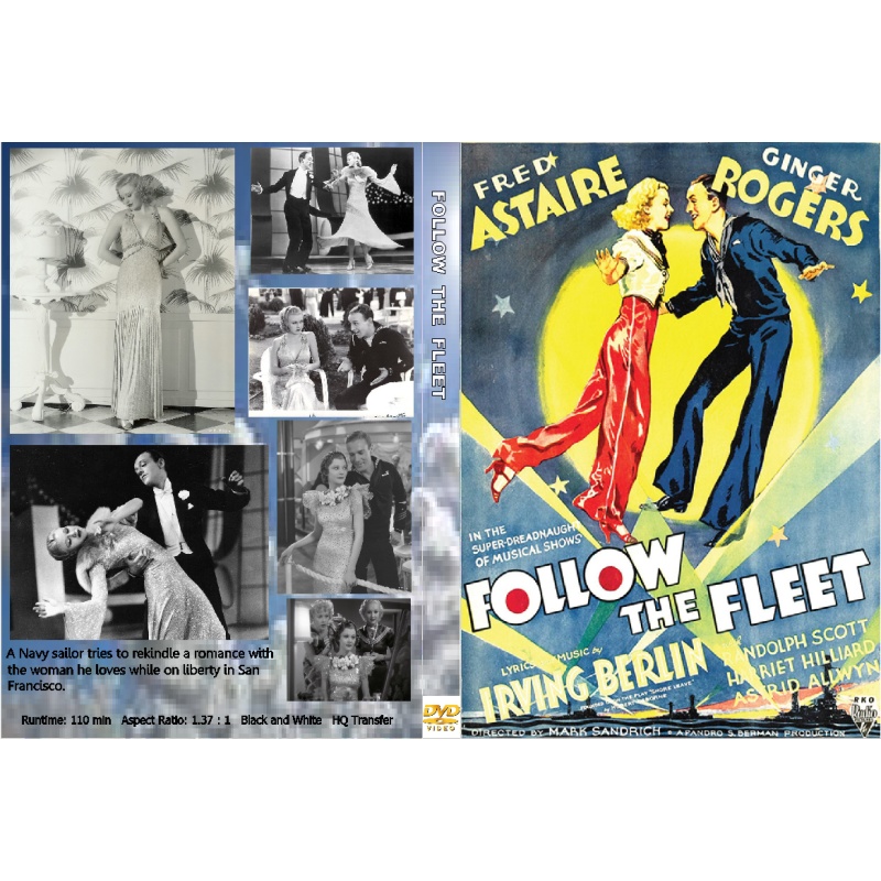 FOLLOW THE FLEET (1936) Fred Astaire Ginger Rogers Lucille Ball Randolph Scott Betty Grable