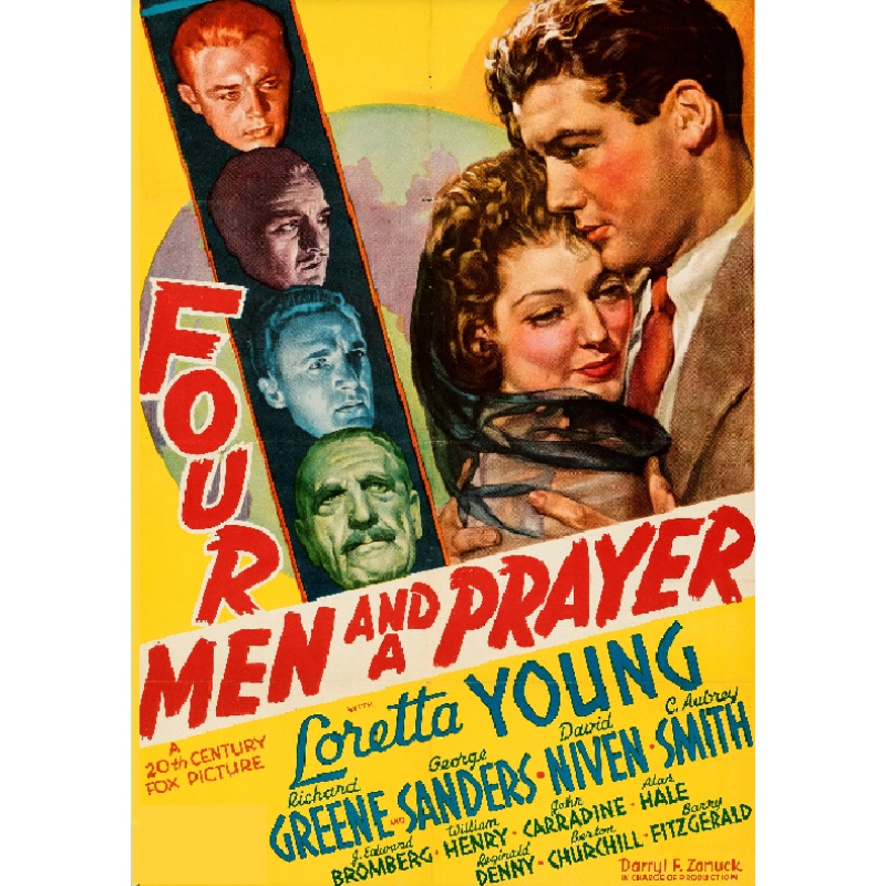 FOUR MEN AND A PRAYER (1938) Loretta Young George Sanders David Niven Richard Greene