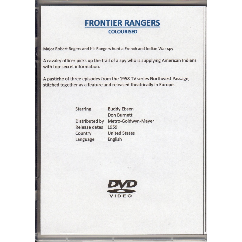 FRONTIER RANGERS - BUDDY EBSEN & DON BURNETT ALL REGION DVD