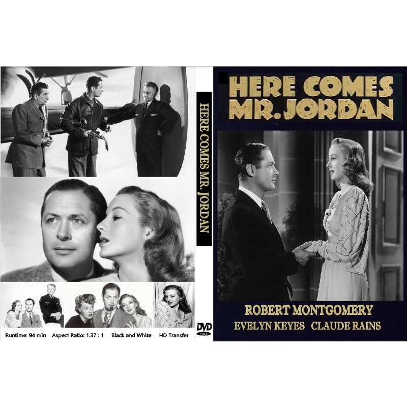 HERE COMES MR. JORDAN (1941) Robert Montgomery Claude Rains Evelyn Keyes