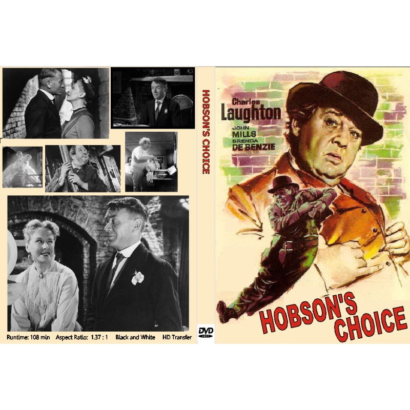 HOBSON'S CHOICE = DVD = CHARLES LAUGHTON BRENDA DE BANZIE JOHN MILLS