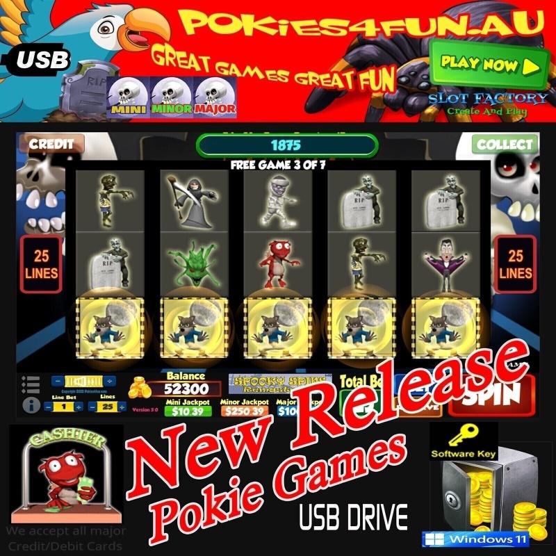 Pokies4fun: 9 Games Pack - 2023 Releases - Slots - Arcade - Casino - Poker