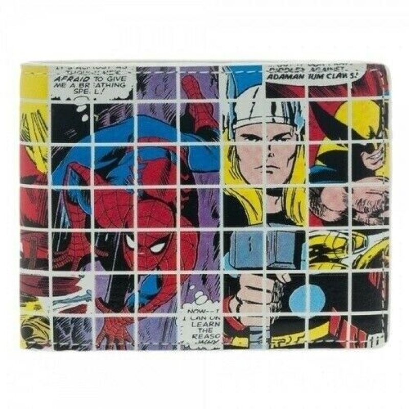Brand New Marvel Grid Collage BiFold Wallet = Licensed