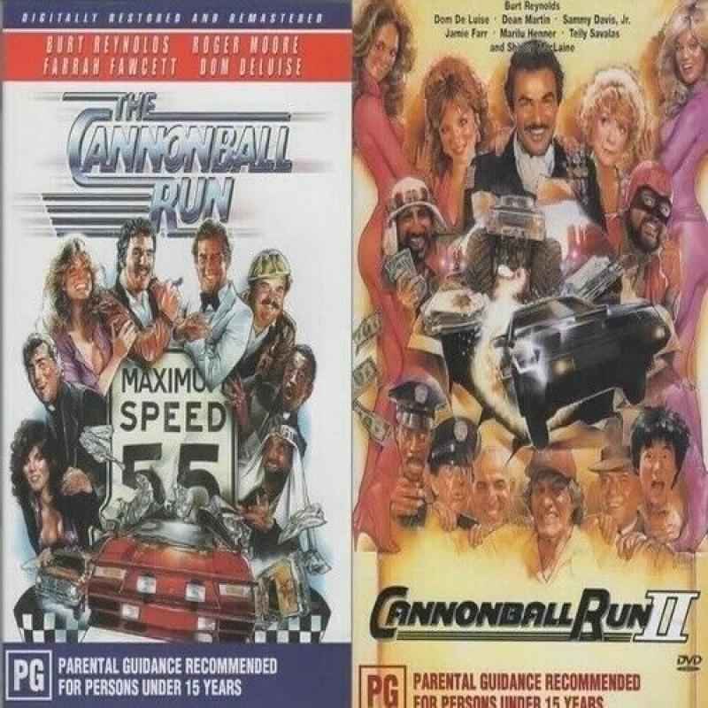 Cannonball Run 1 + 2 DVD Comedy Double (All Region Pal Dvd)