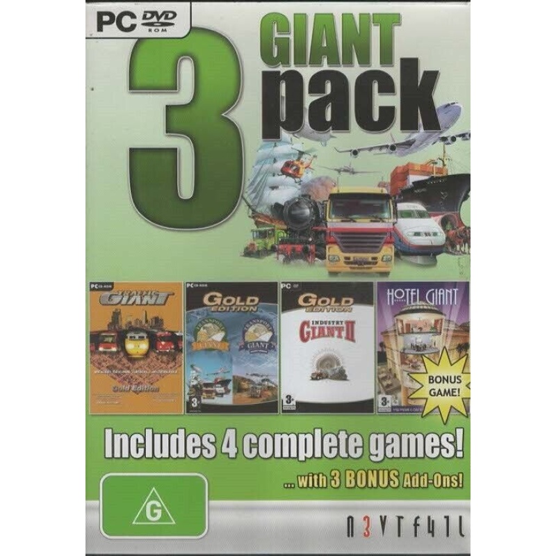 3 Giant Pack- Hotel - Traffic - Brand New - Pc Game