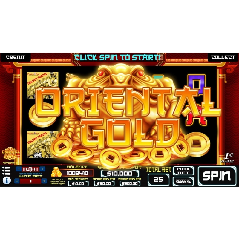 Pokies4fun: Oriental Gold - Golden Trains Edition PC Usb Win 10,11 Pokies Slots