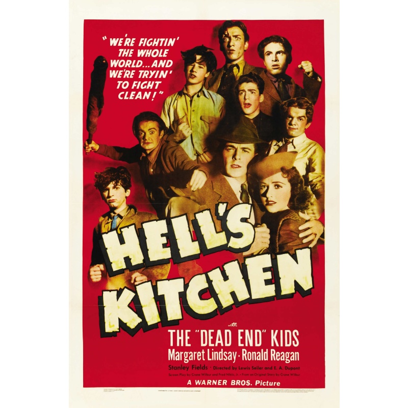 Hells Kitchen 1939 The Dead End Kids and Ronald Reagan.