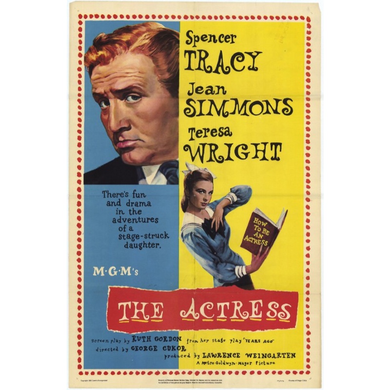 The Actress 1953 George Cukor · Spencer Tracy · Jean Simmons · Teresa Wright · Anthony Perkins · Ian Wolfe.