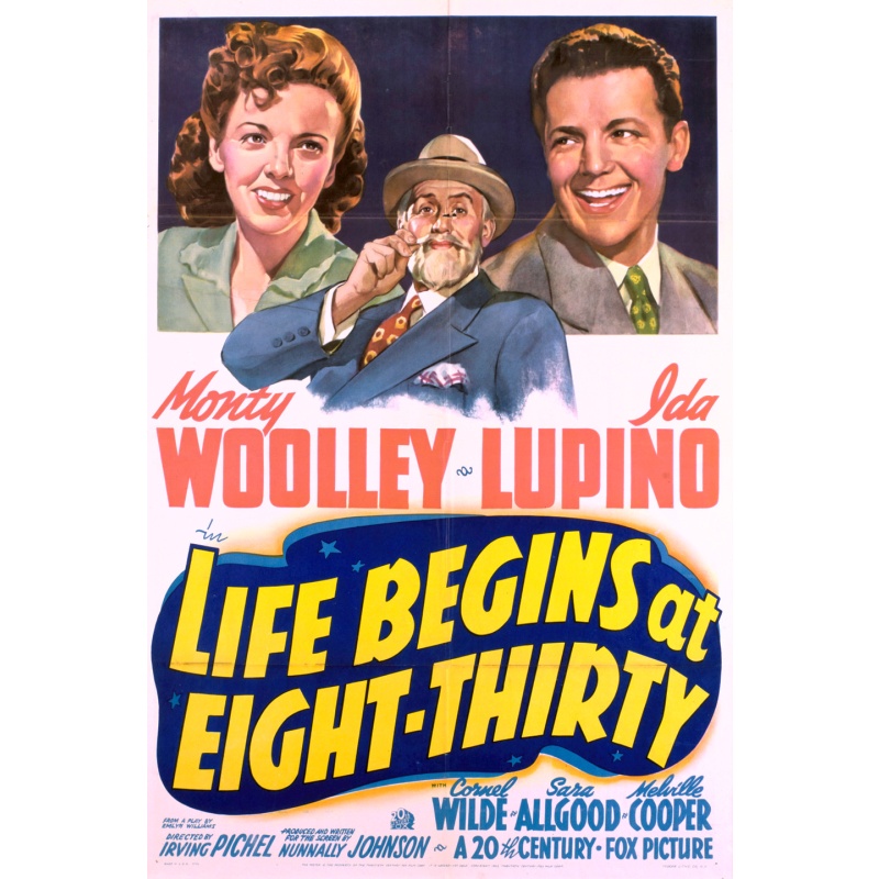 Life Begins at Eight-Thirty 1942 Monty Woolley  Ida Lupino  Cornel Wilde