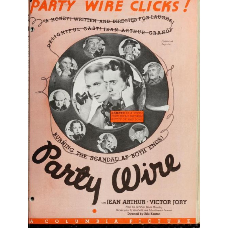 Party Wire  1935 Jean Arthur and Victor Jory.