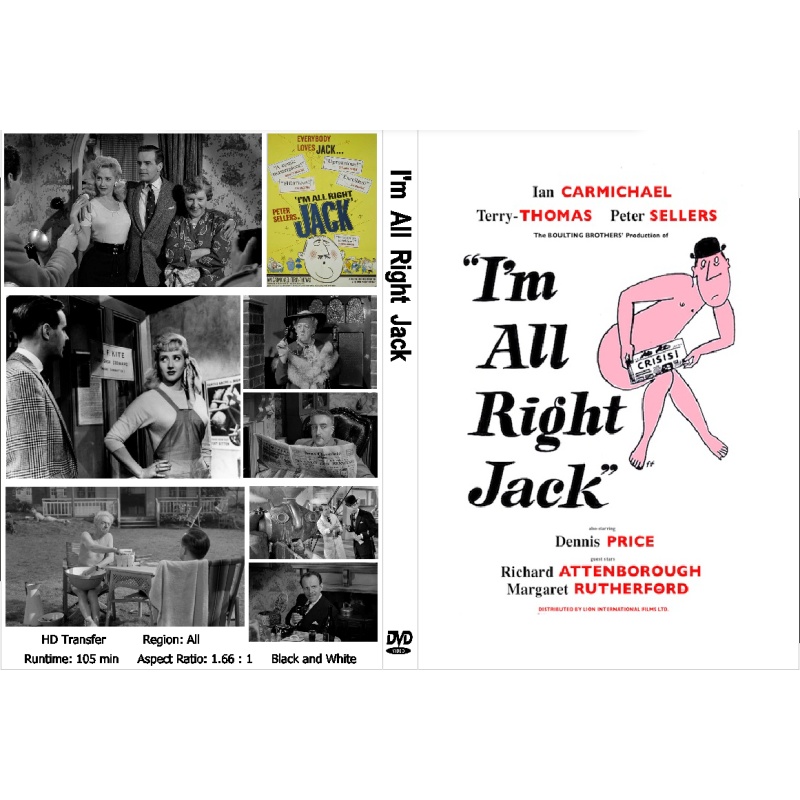 I'M ALL RIGHT JACK (1959) Peter Sellers Terry-Thomas Richard Attenborough Dennis Price