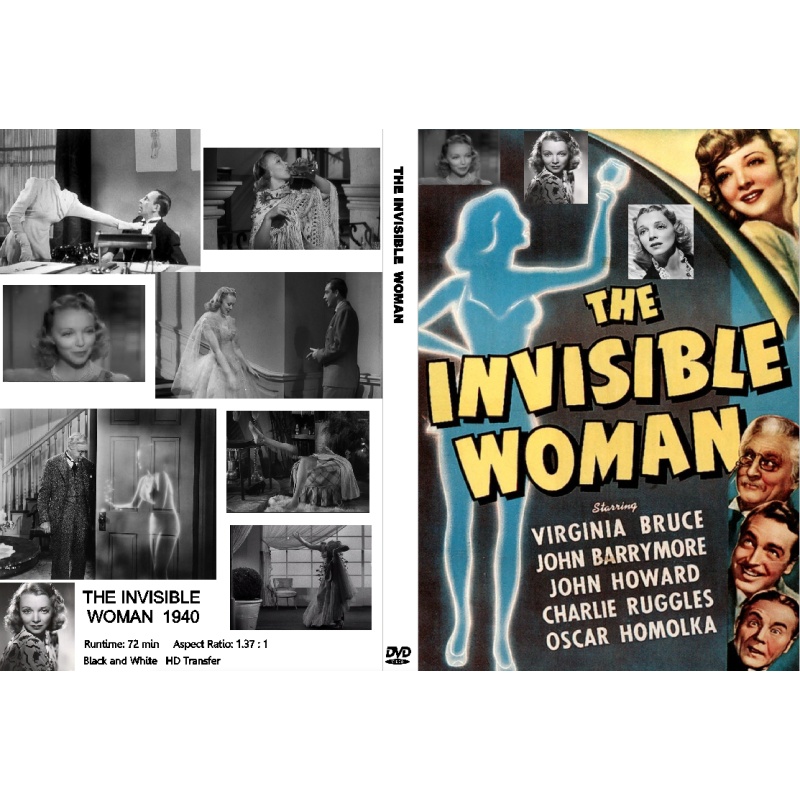 THE INVISIBLE WOMAN (1940) Virginia Bruce John Barrymore