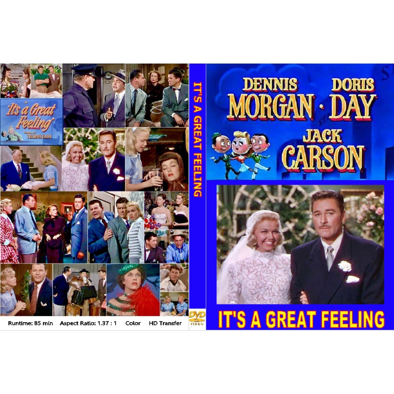 IT'S A GREAT FEELING (1949) Doris Day Dennis Morgan Errol Flynn Joan Crawford Jack Carson
