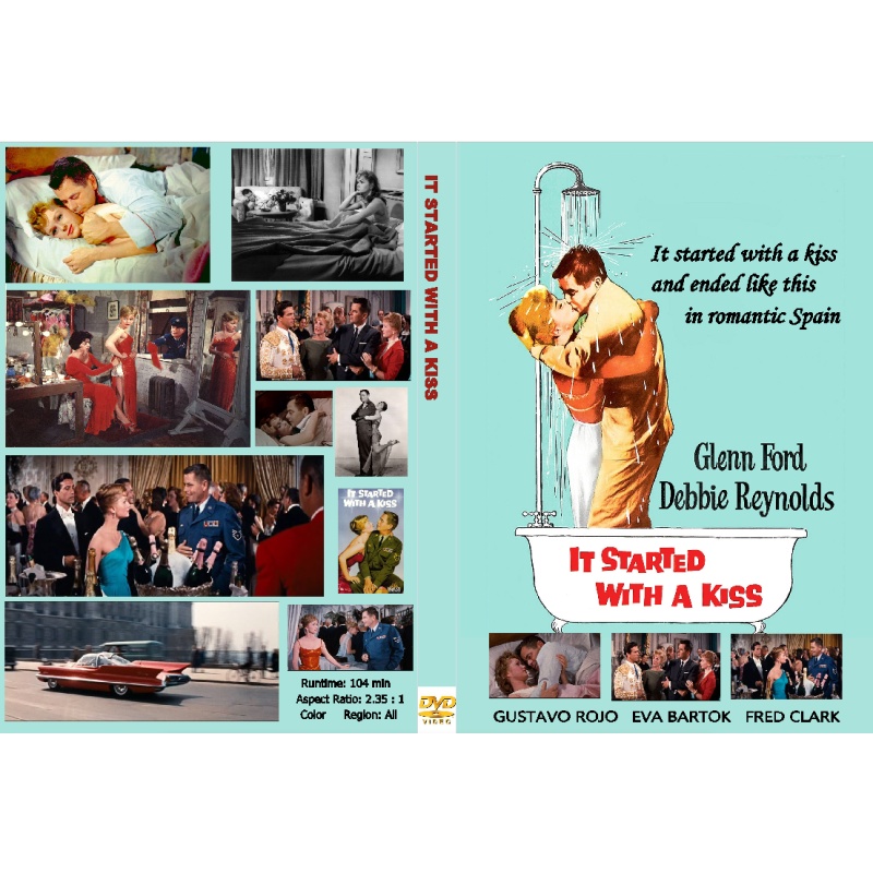 IT STARTED WITH A KISS (1959) Glenn Ford Debbie Reynolds Eva Gabor