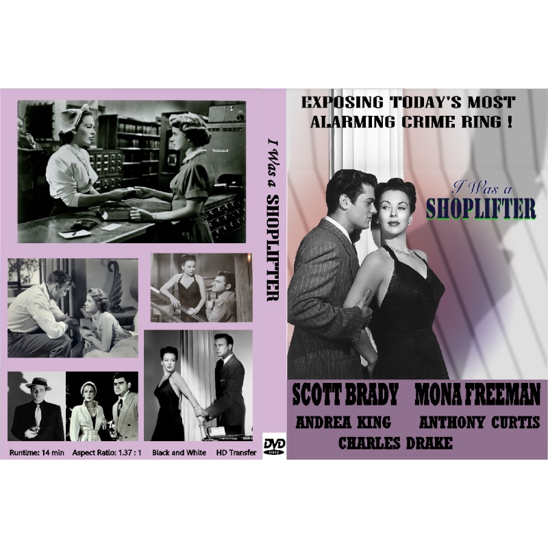 I WAS A SHOPLIFTER (1950) Scott Brady Mona Freeman Tony Curtis Rock Hudson