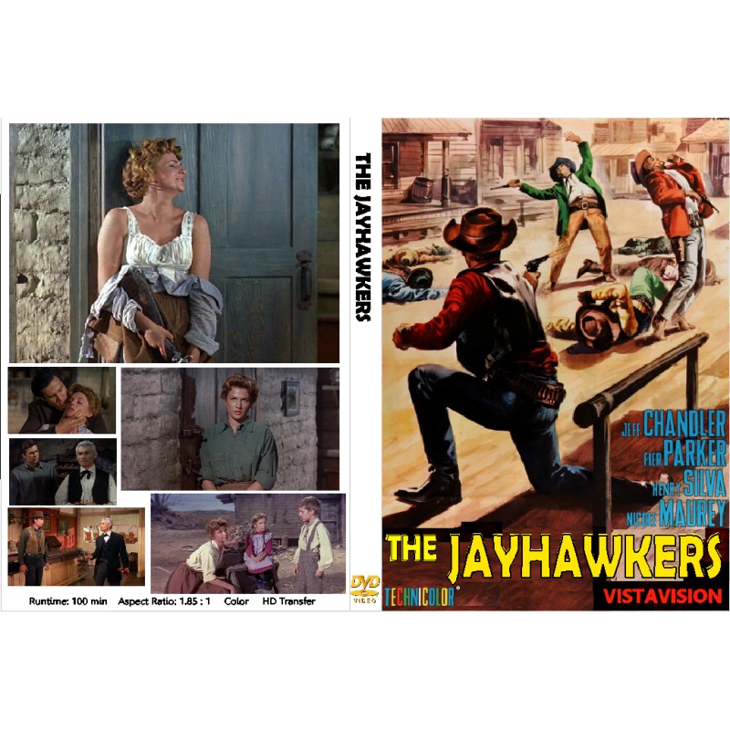 THE JAYHAWKERS (1959) Jeff Chandler Fess Parker Nicole Maurey
