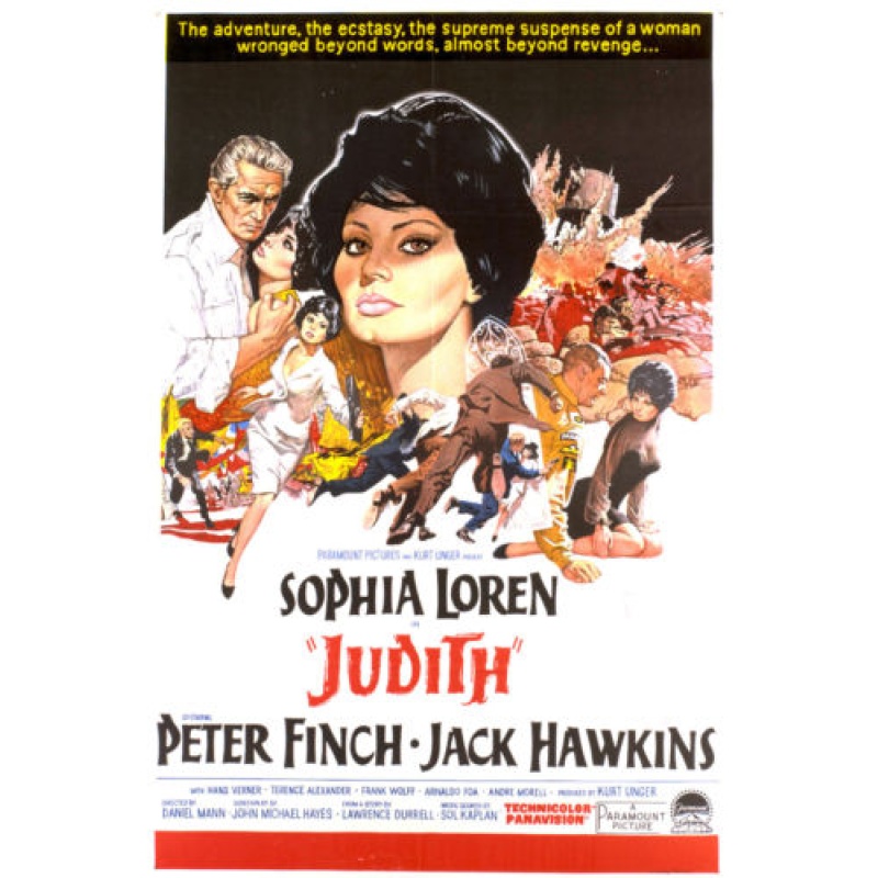 JUDITH, Sophia Loren, Peter Finch 1966 Rare Movie