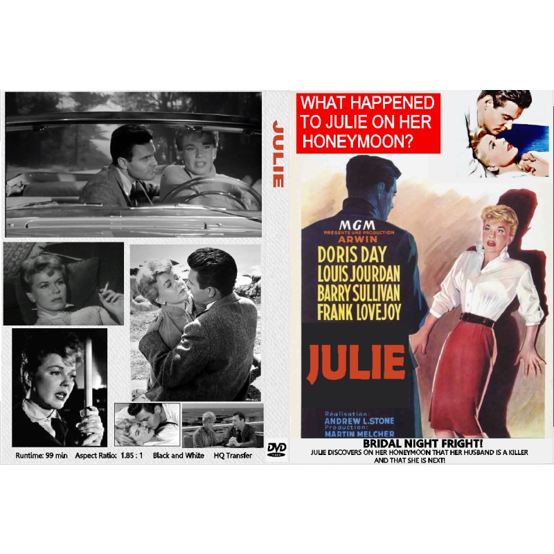 JULIE (1956) Doris Day Louis Jourdan Barry Sullivan Frank Lovejoy