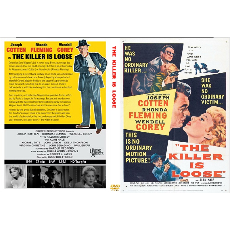 THE KILLER IS LOOSE (1956) Joseph Cotten Rhonda Fleming Wendell Corey Michael Pate
