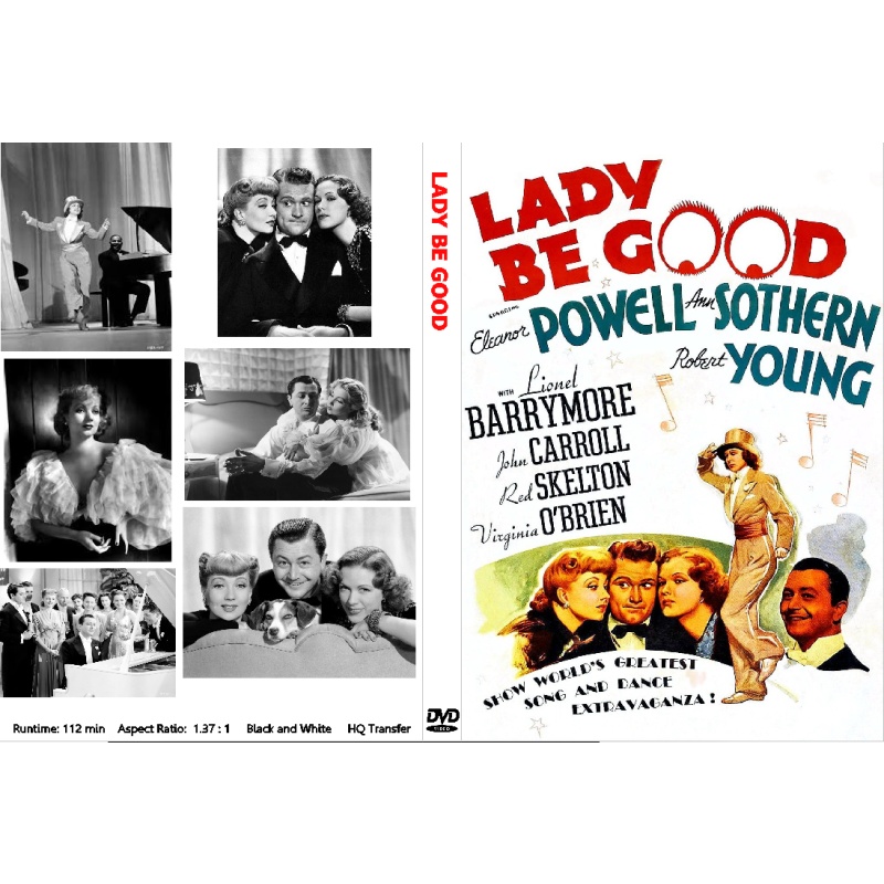 LADY BE GOOD (1941) Ann Sothern Red Skelton Eleanor Powell Robert Young Lionel Barrymore