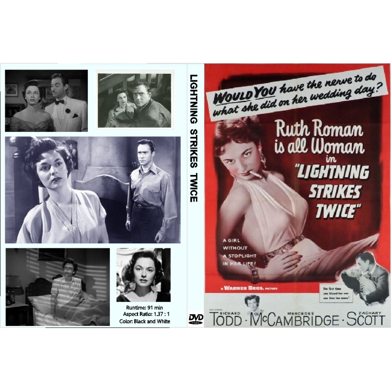 LIGHTNING STRIKES TWICE (1951) Ruth Roman Richard Todd