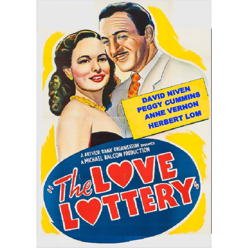 THE LOVE LOTTERY (1954) David Niven Peggy Cummins Herbert Lom Anne Vernon