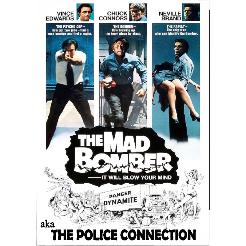 THE MAD BOMBER aka THE POLICE CONNECTION (1973) Vince Edwards Chuck Connors