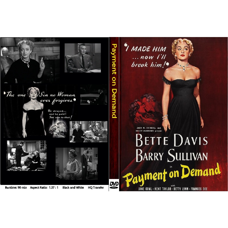 PAYMENT ON DEMAND (1951) Bette Davis Barry Sullivan Frances Dee