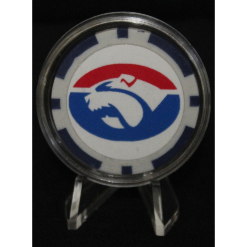 Poker Chip Card Guards Protectors - Red and Blue Dog