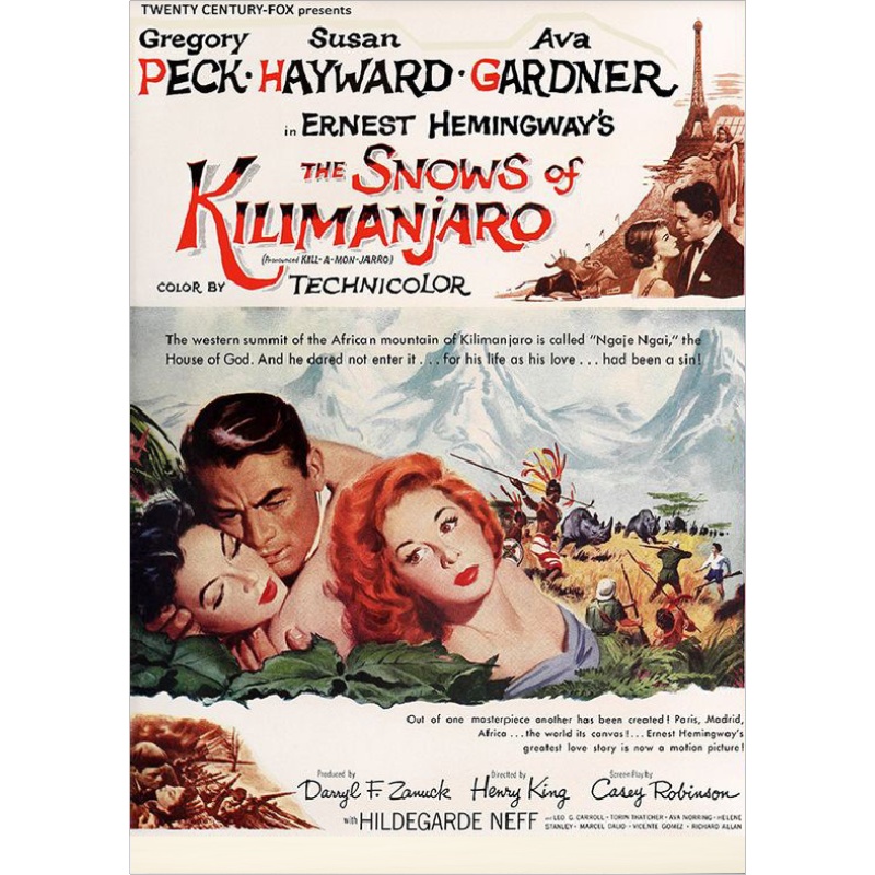 THE SNOWS OF KILIMANJARO (1952) Gregory Peck Ava Gardener Susan Hayward Hildegard Knef
