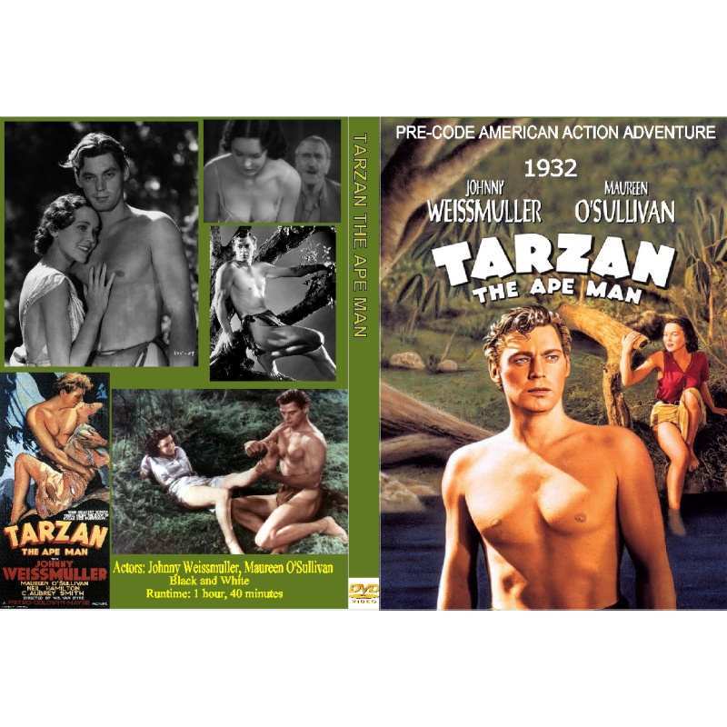 TARZAN THE APE MAN (1932 Pre-Code) Johnny Weissmuller Maureen O'Sullivan