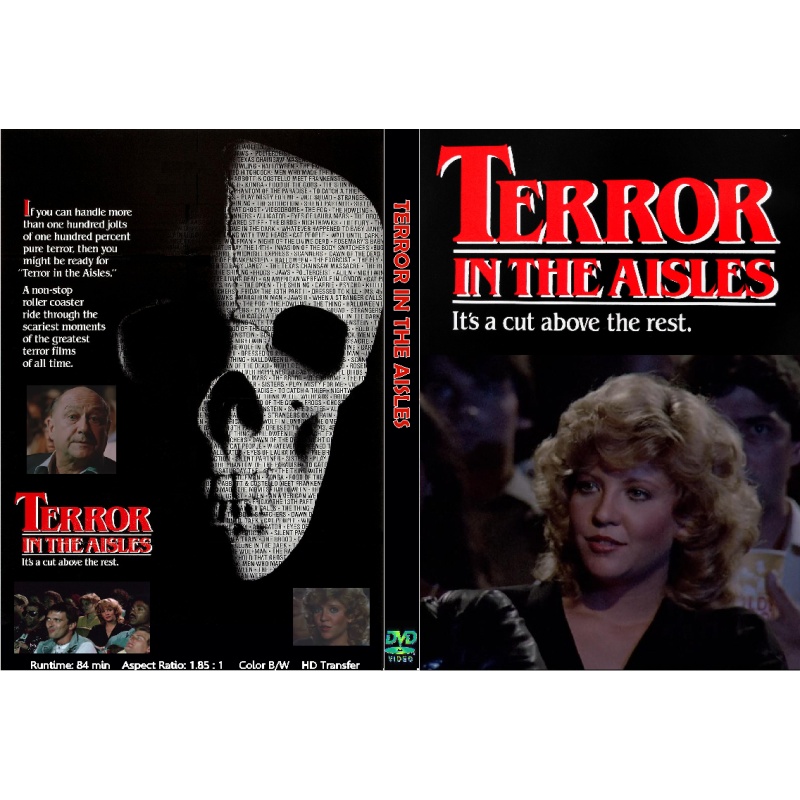 TERROR IN THE AISLES (1984) American documentary film about horror films, including slasher films and crime thrillers.